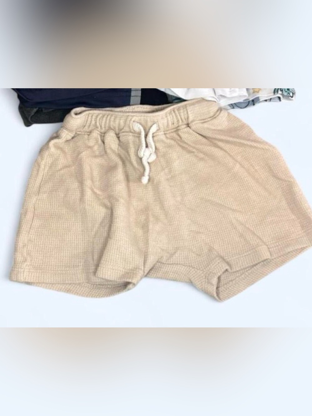 Old Navy Beige Waffle-Knit Drawstring Women’s Athletic Shorts